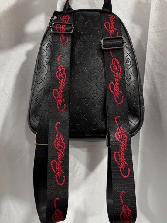 ed hardy black and red skull backpack bookbag main image 7